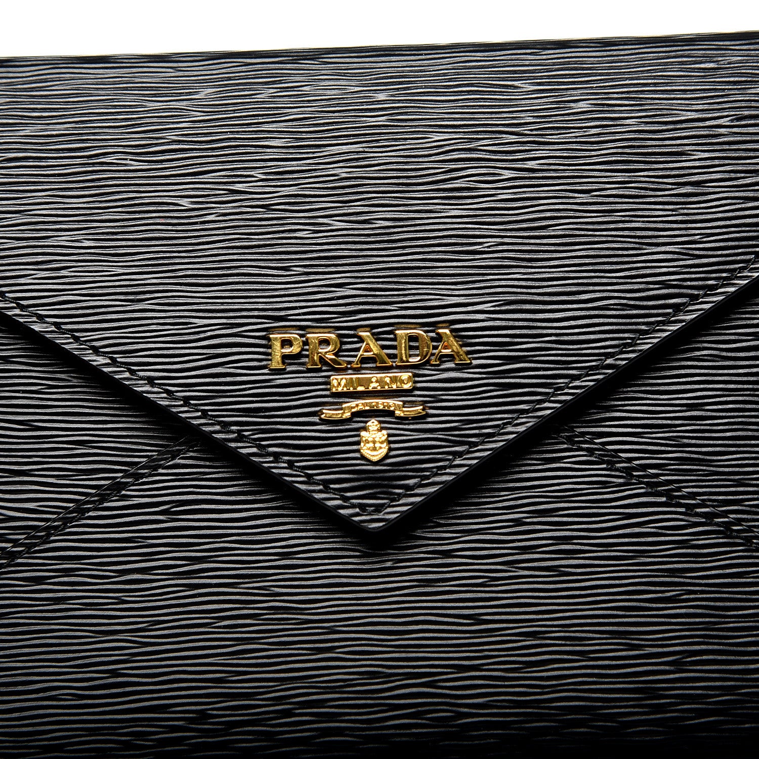 Prada Vitello Move Envelope Wallet Black 7 of 8
