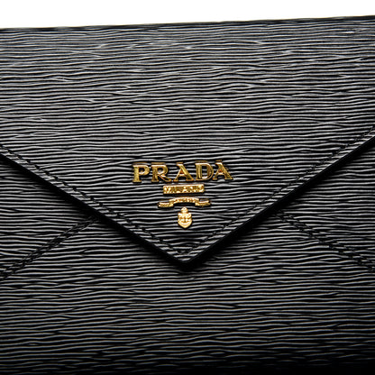 Prada Vitello Move Envelope Wallet Black 7 of 8