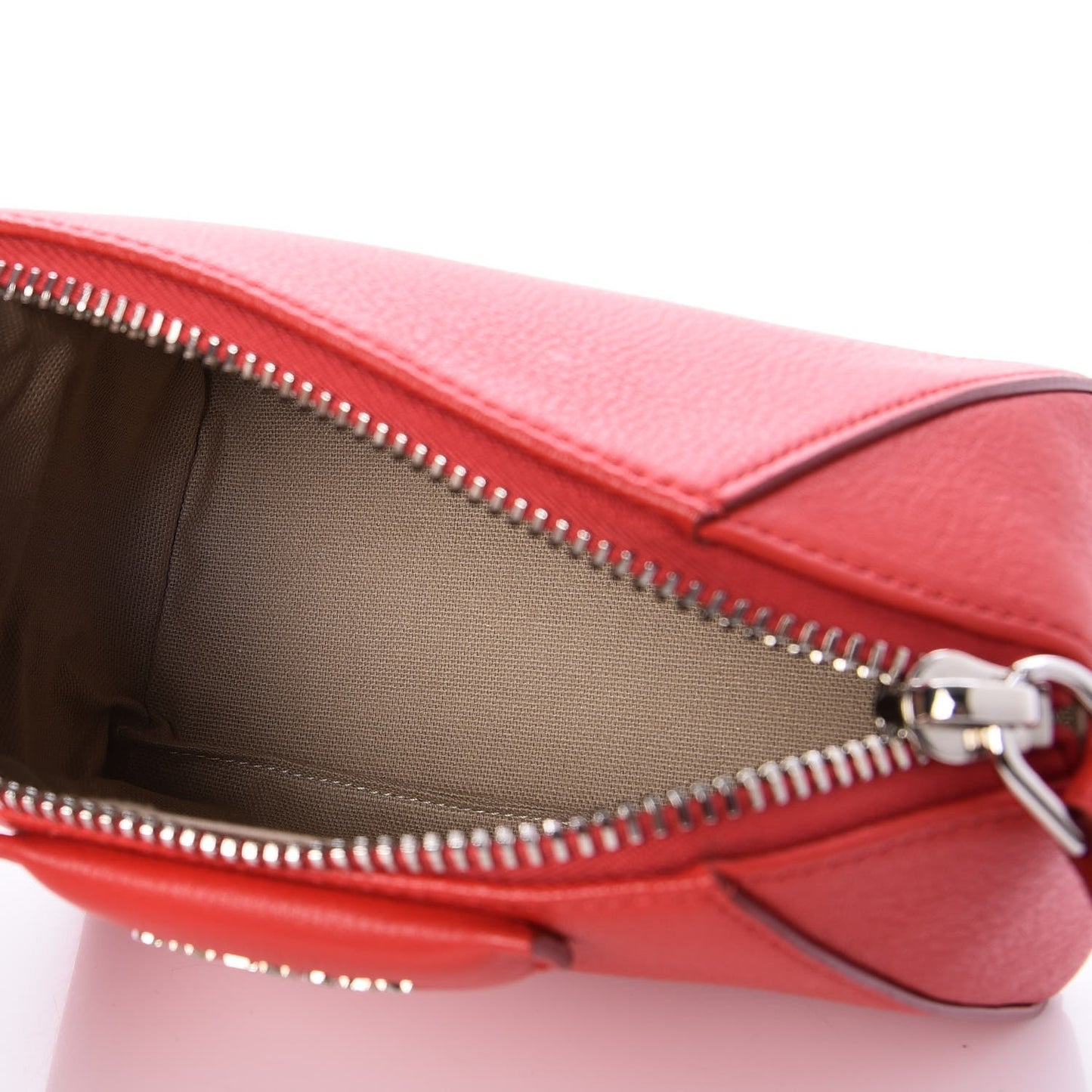 Sugar Goatskin Small Antigona Beauty Wristlet Red