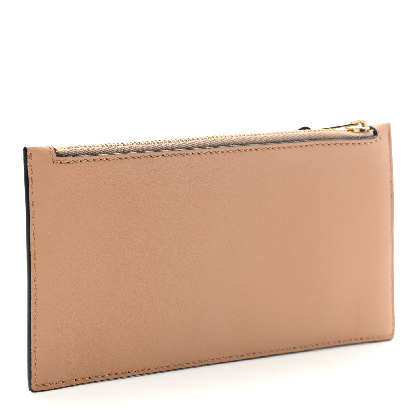 Calfskin Zip Pouch Beige