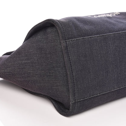 Chanel Denim Large Deauville Tote Dark Blue 8 of 9