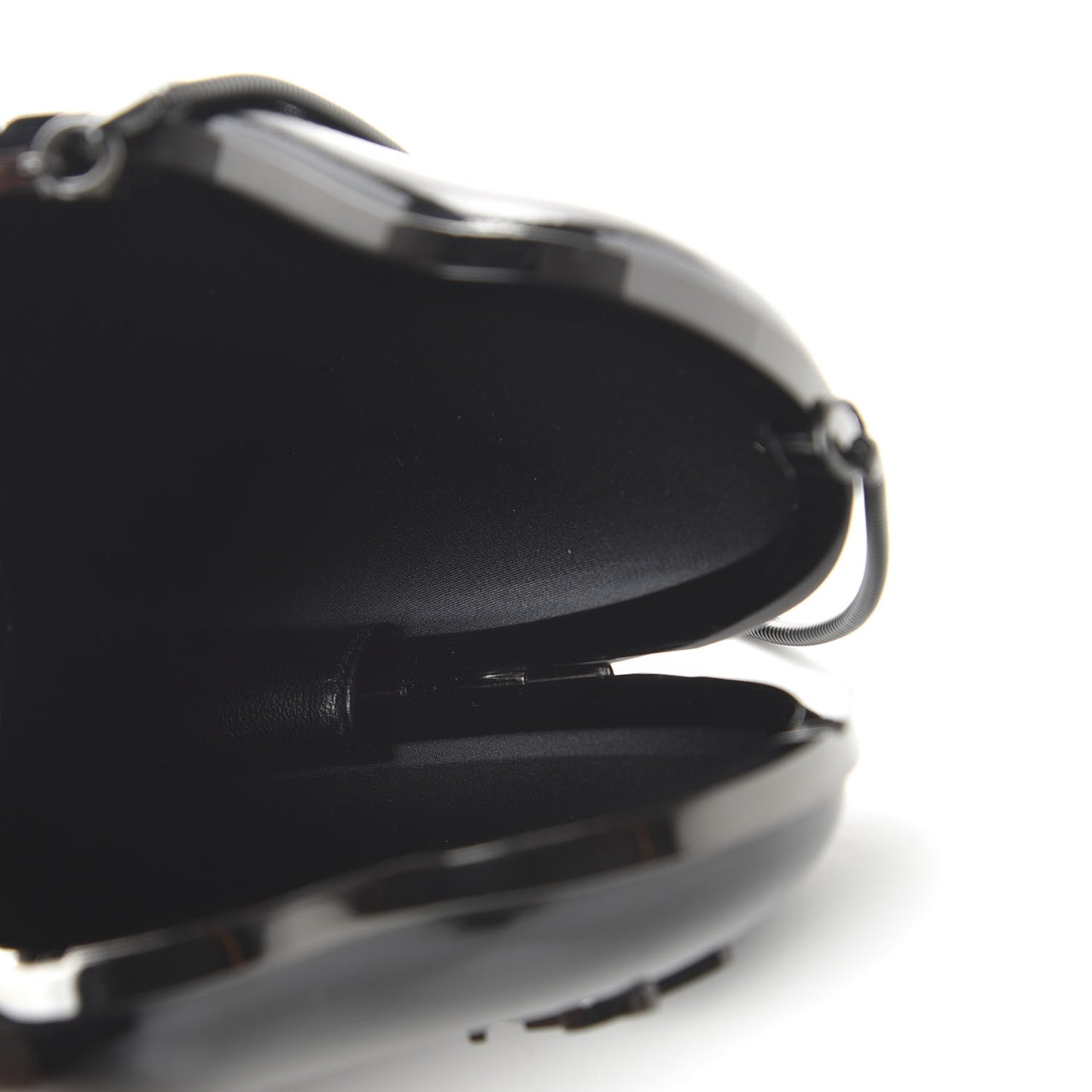 Smooth Calfskin Heart Monogram Love Box Crossbody Black