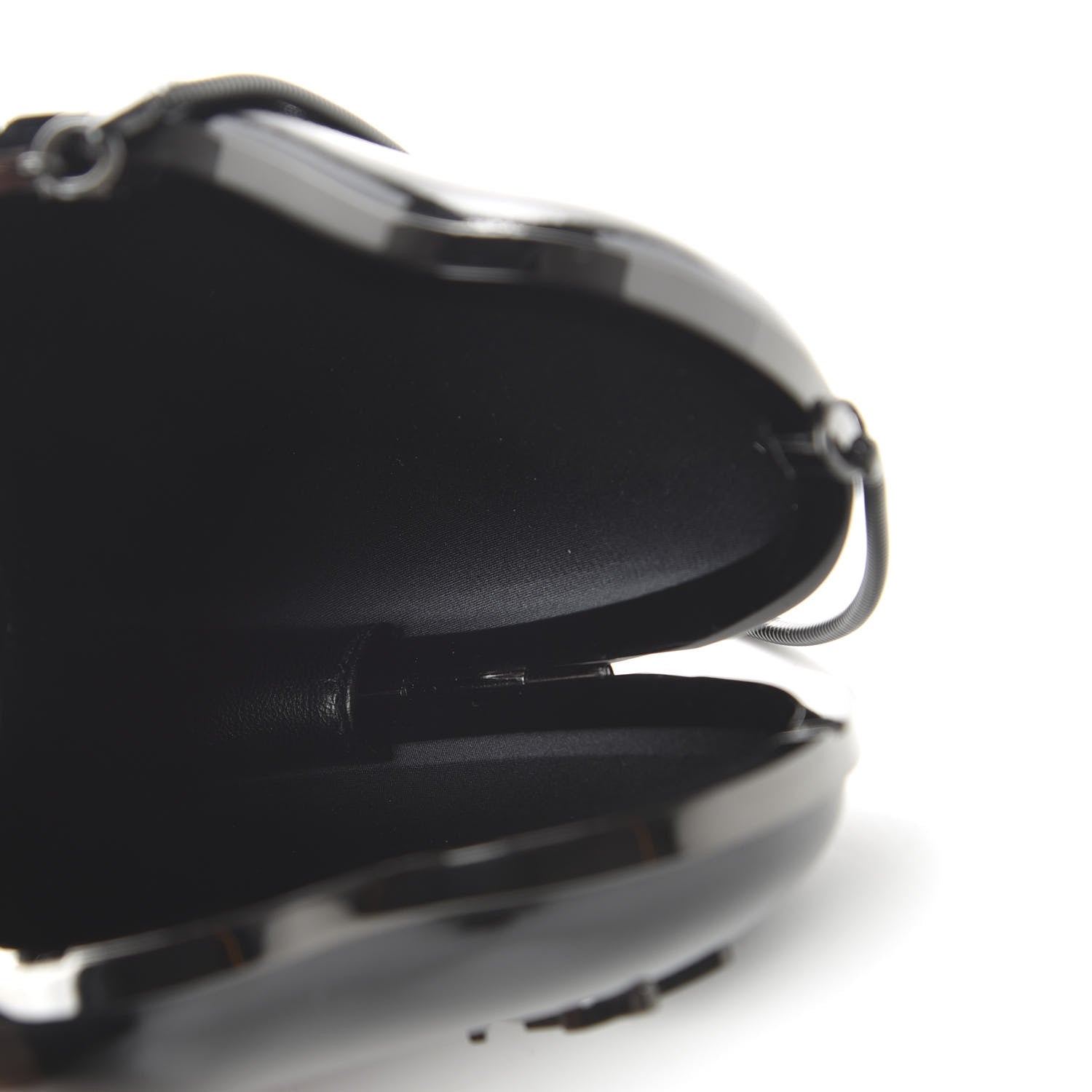 Saint Laurent Smooth Calfskin Heart Monogram Love Box Crossbody Black 5 of 9