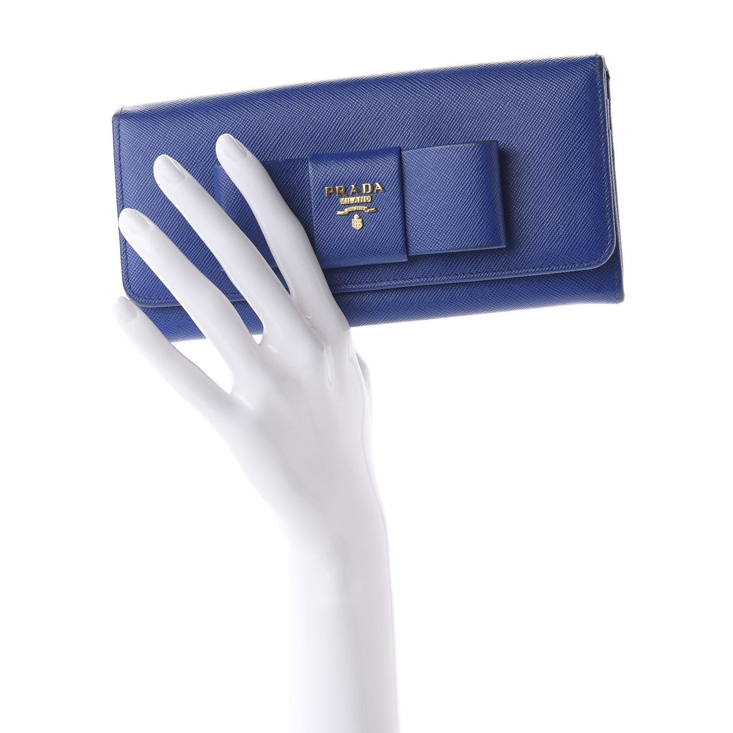 Saffiano Fiocco Bow Continental Wallet Royal