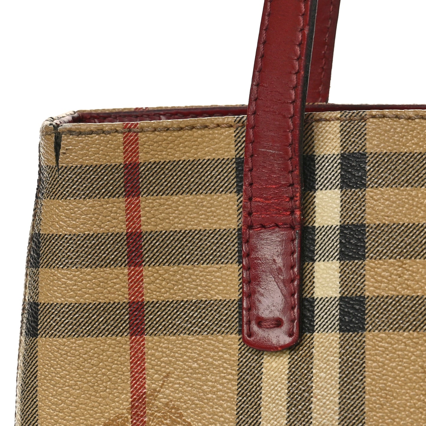 Haymarket Check Small Tote Red