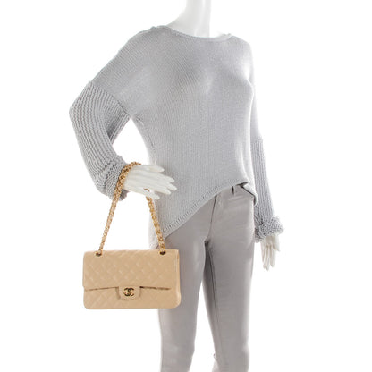 Chanel Caviar Quilted Medium Double Flap Beige Clair 2 of 9