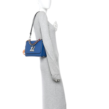Louis Vuitton Epi Twist Braided Strap Shoulder Bag MM Bleu Roi 2 of 10