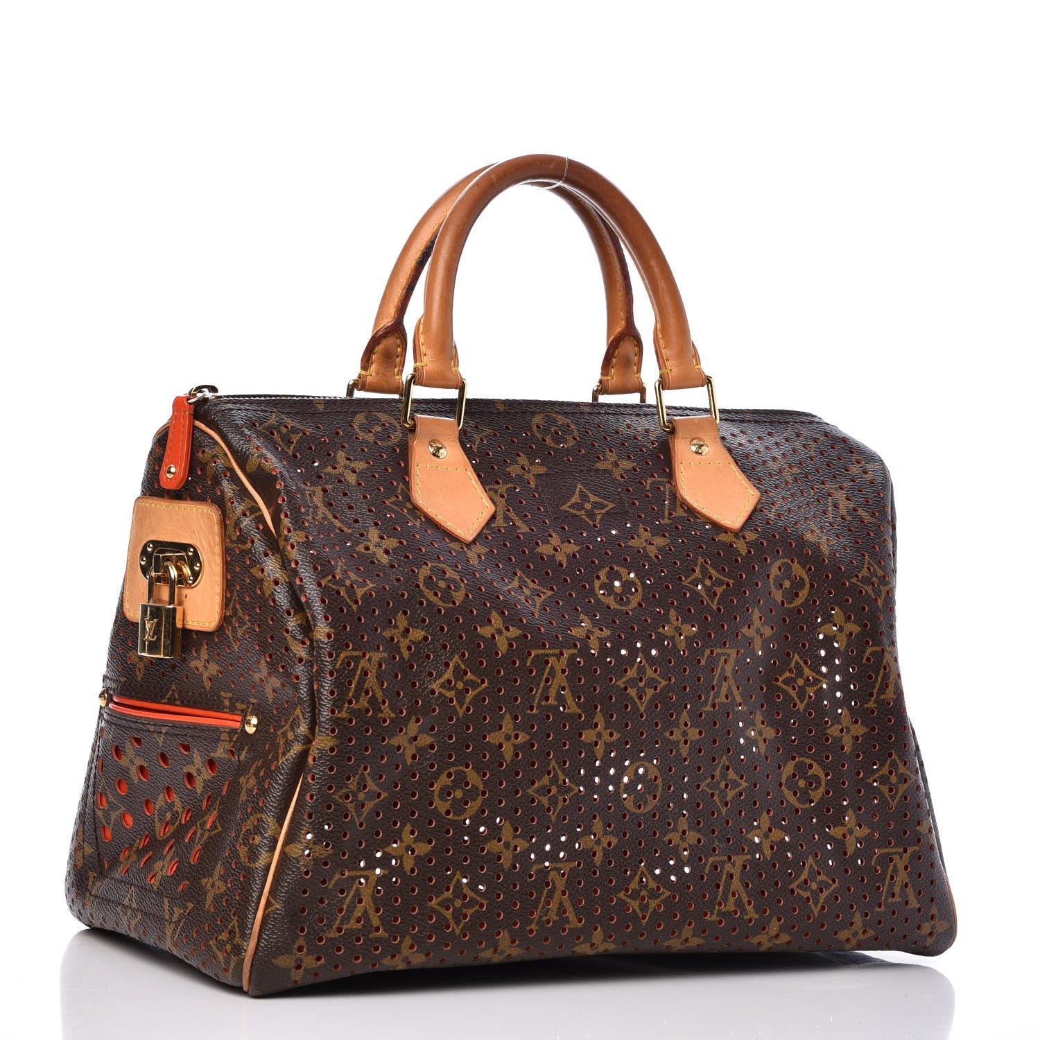 Louis Vuitton Monogram Perforated Speedy 30 Orange 3 of 13
