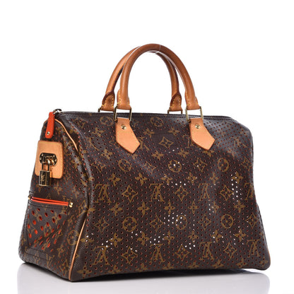 Louis Vuitton Monogram Perforated Speedy 30 Orange 3 of 13