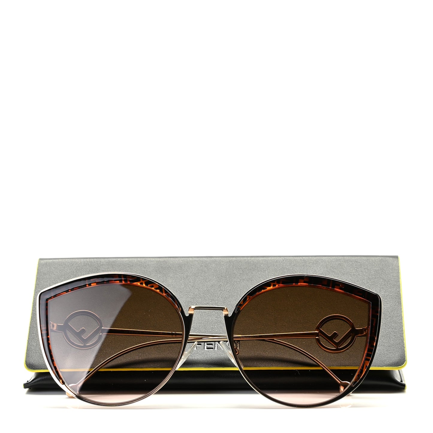 Metal Acetate F is Fendi FF Cat Eye Sunglasses FF 0290/S Gold