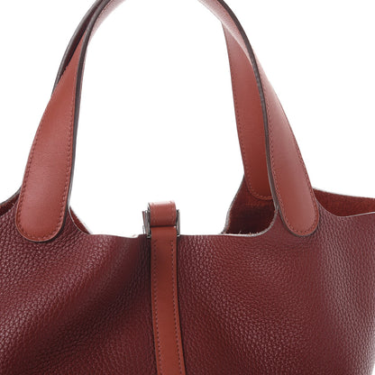 Hermes Taurillon Clemence Swift Picotin Lock 22 MM Rouge H Brique 8 of 9