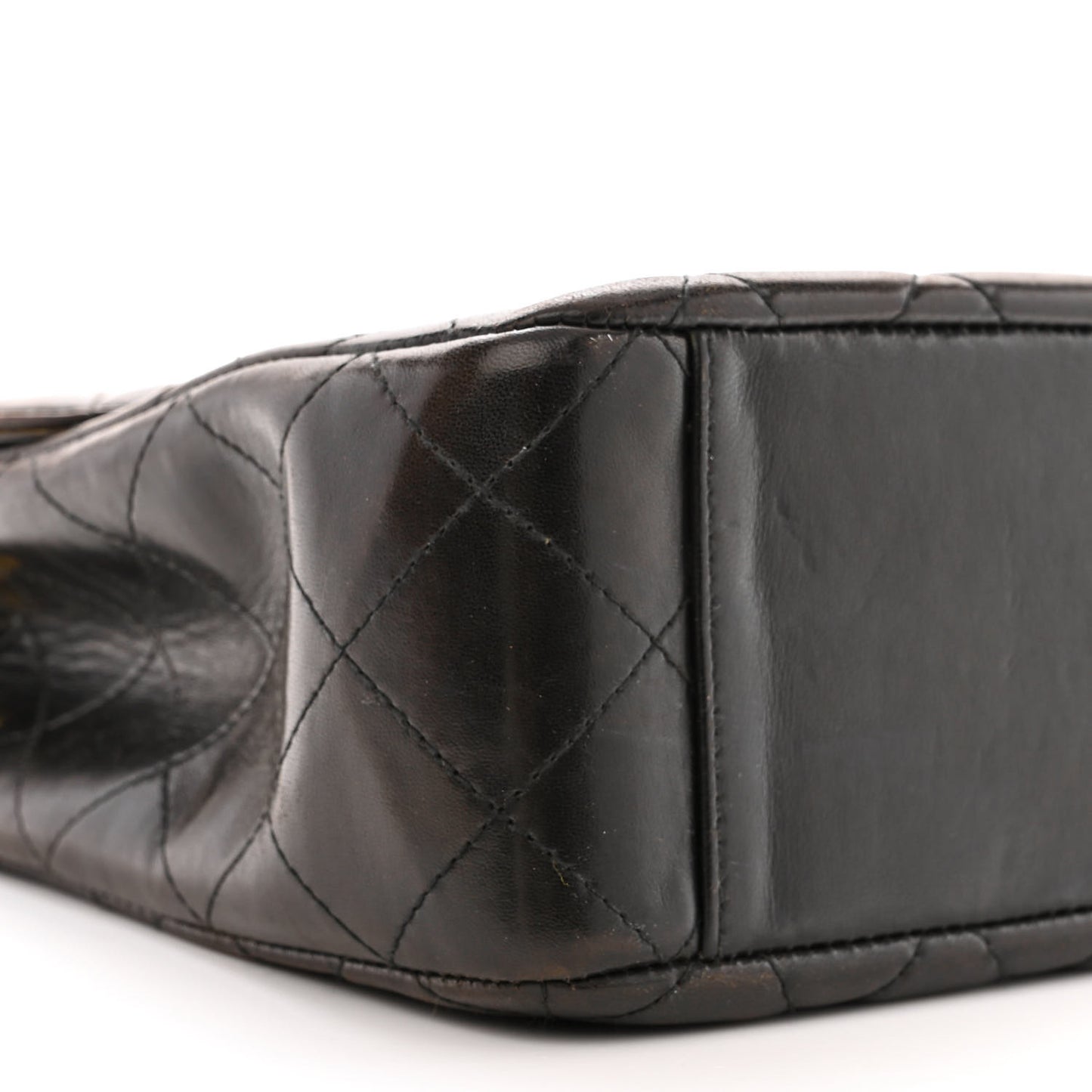 Lambskin Quilted Flap Bag Black