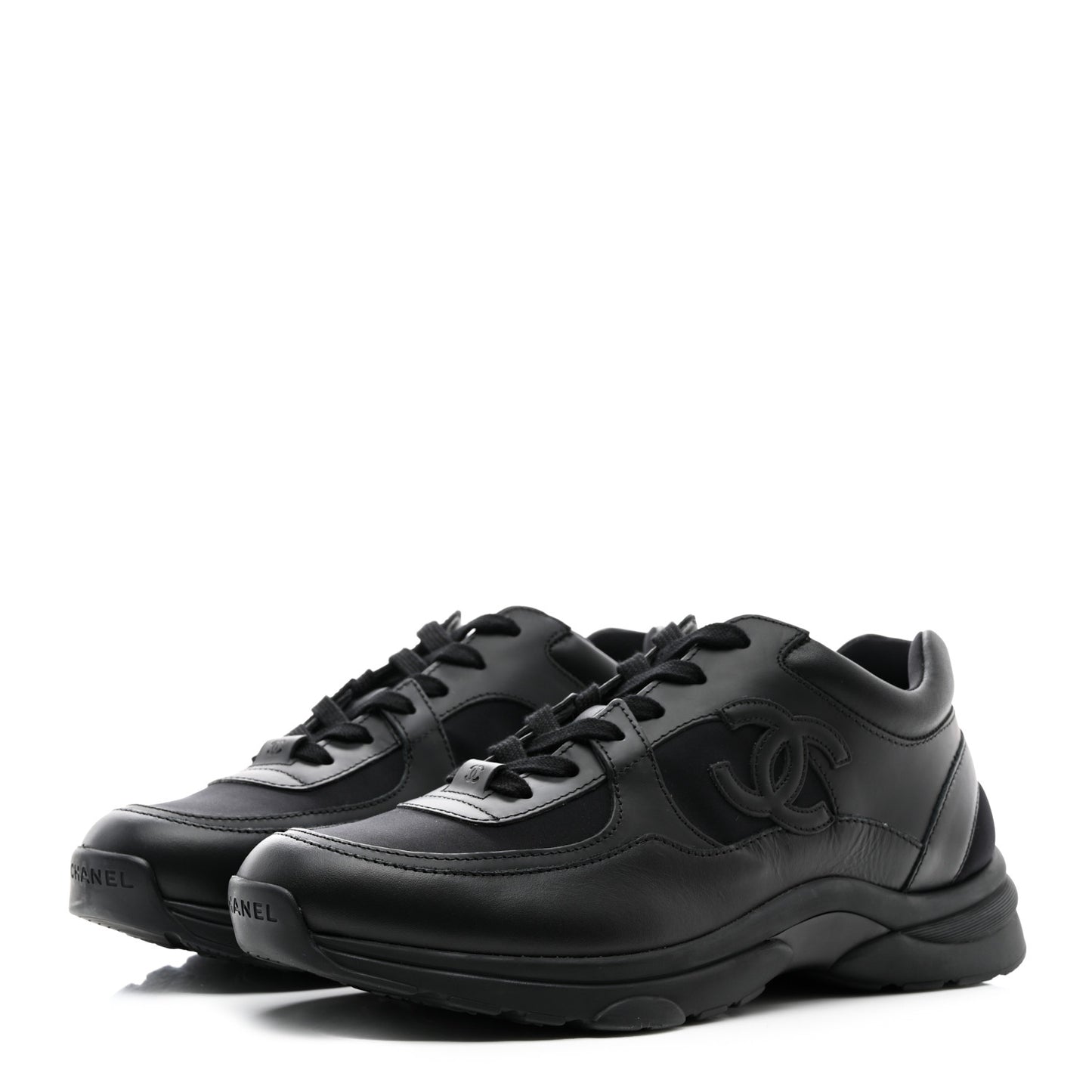 Calfskin Lambskin CC Uniform Sneakers 42 Black