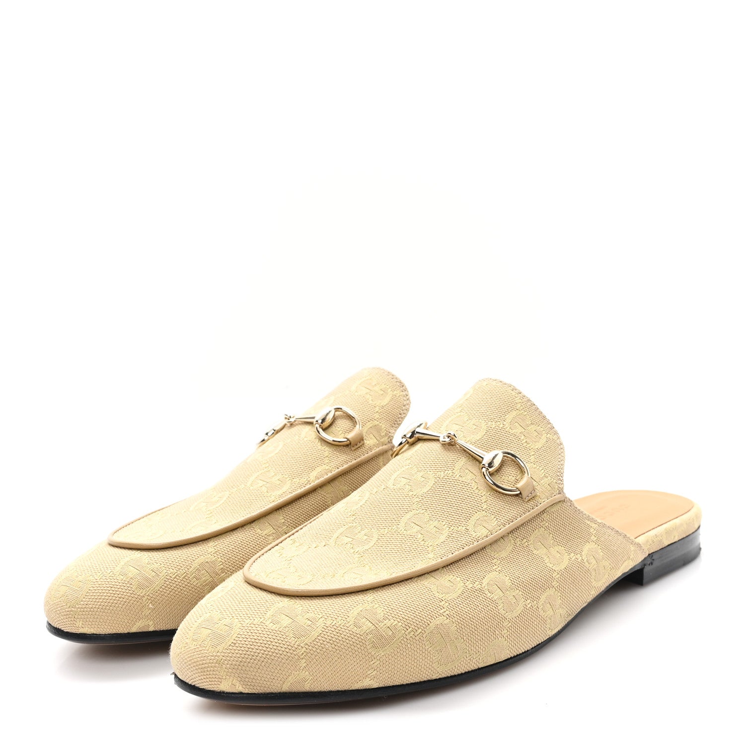 Gucci Canvas GG Monogram Womens Princetown Slippers 40 Egypt Salt 4 of 10