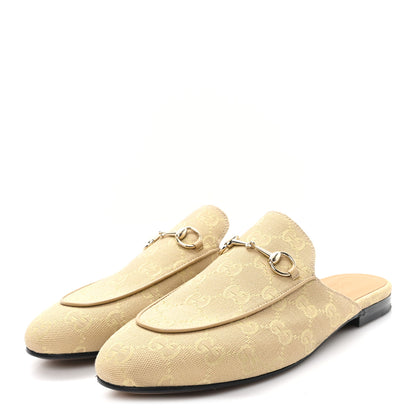 Gucci Canvas GG Monogram Womens Princetown Slippers 40 Egypt Salt 4 of 10