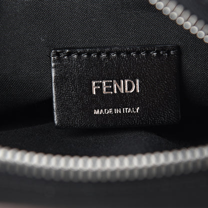 Fendi Nylon Fabric Jacquard Chamois FF 1974 Medium Crossbody Messenger Black Nuvola 6 of 9