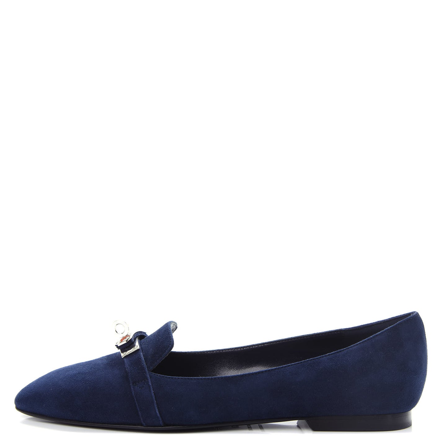 Velvet Goatskin Pegase Ballerina Flats 37 Marine