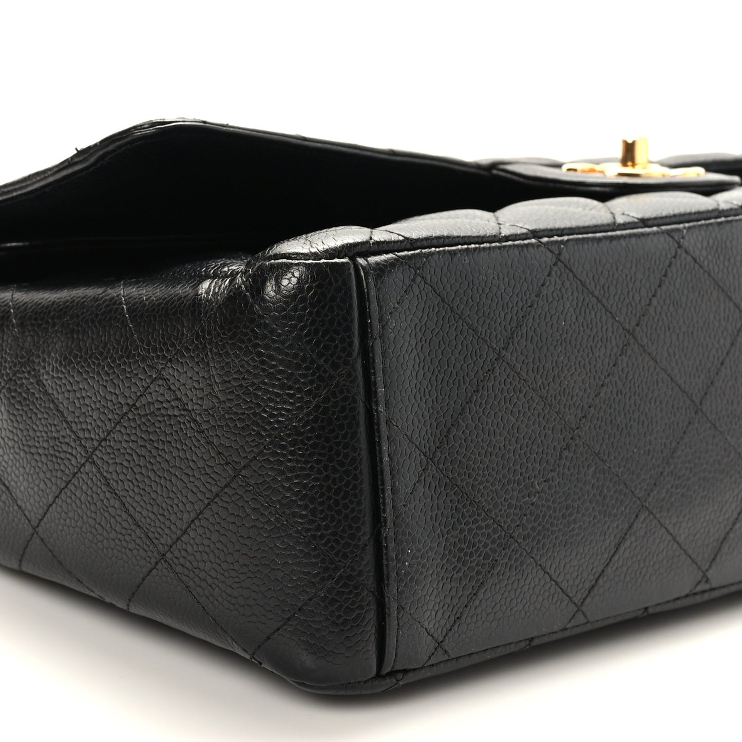 Caviar Quilted Maxi Double Flap Black