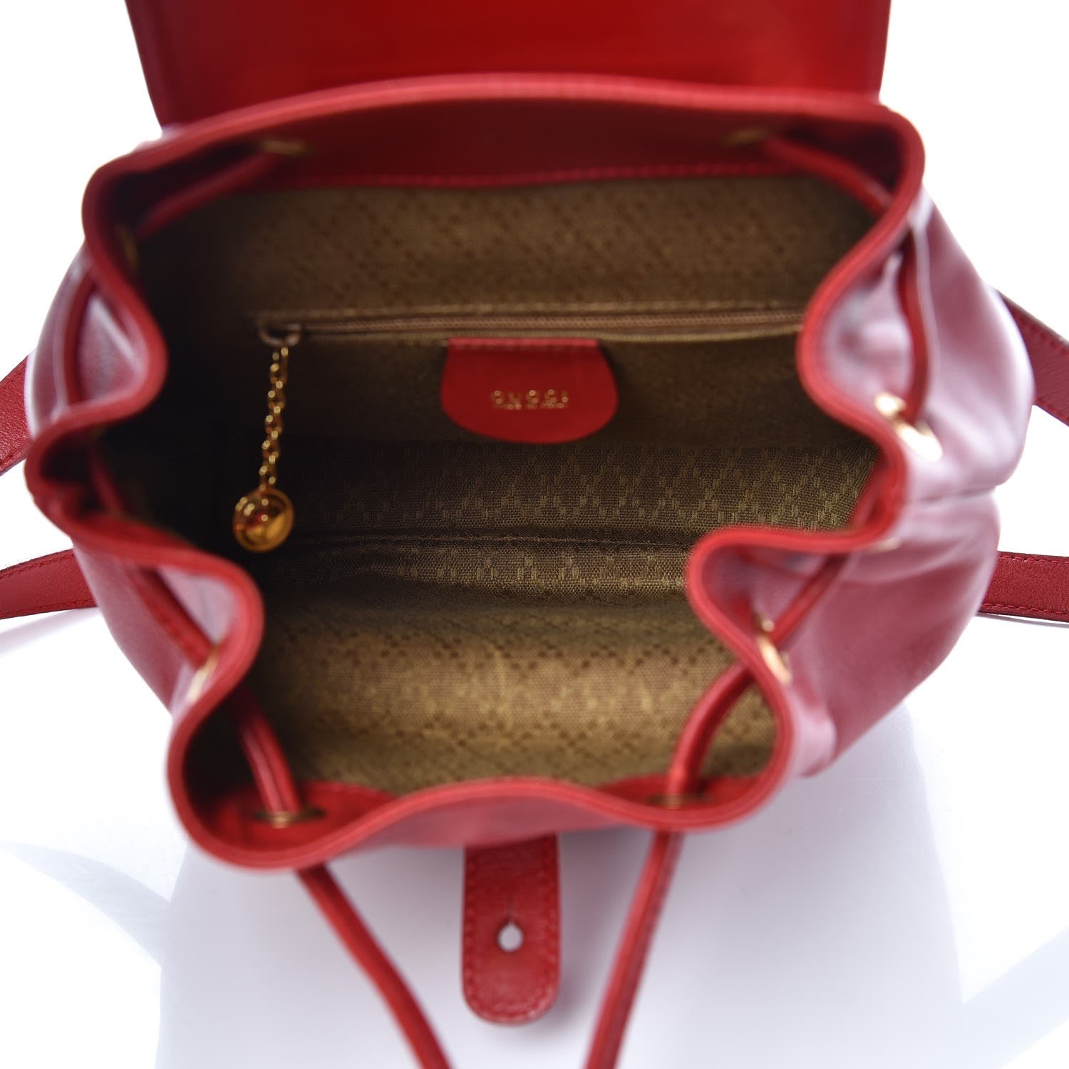 Gucci Calfskin Bamboo Mini Backpack Red 5 of 12