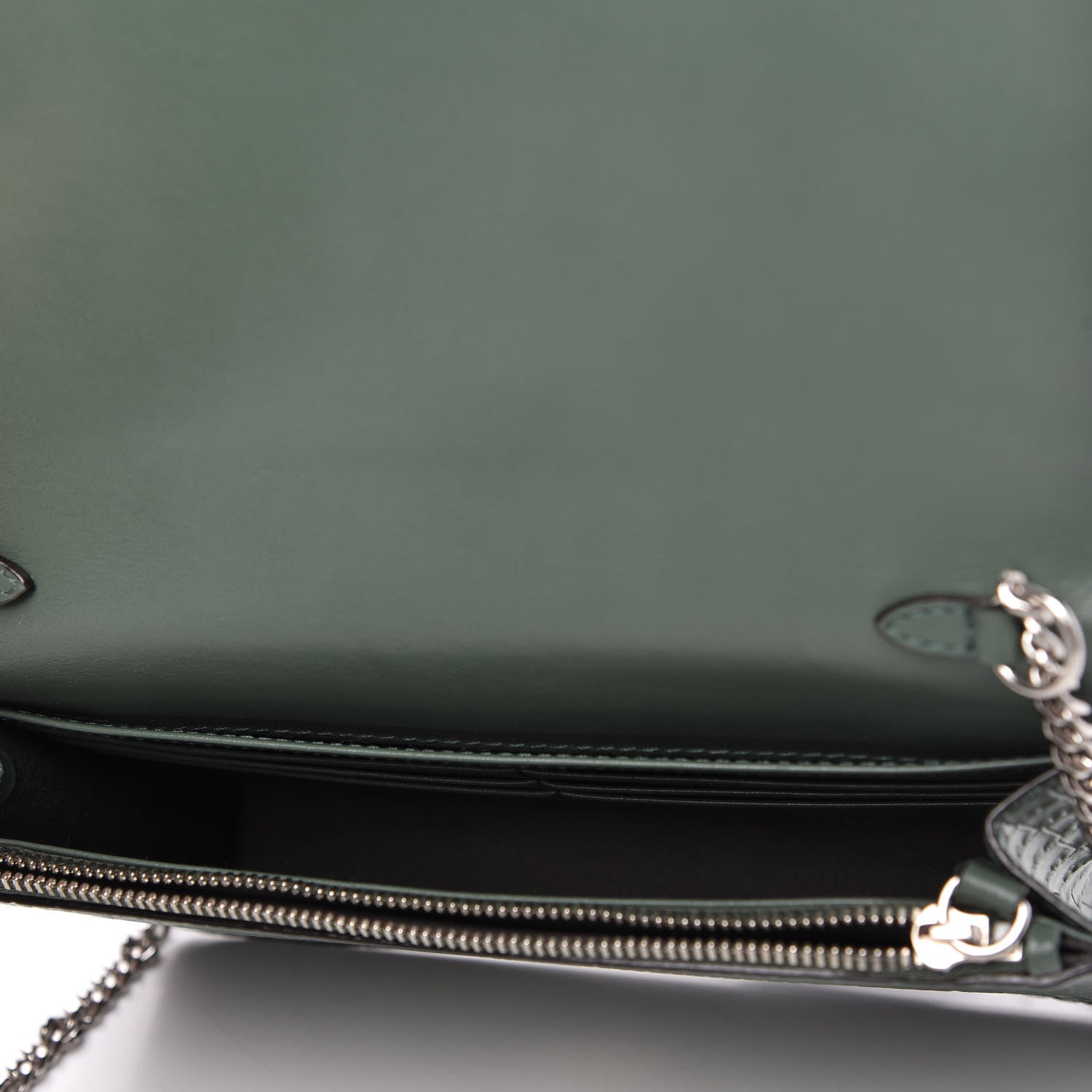 Jimmy Choo Calfskin Crocodile Embossed Palace Crossbody Green 5 of 10