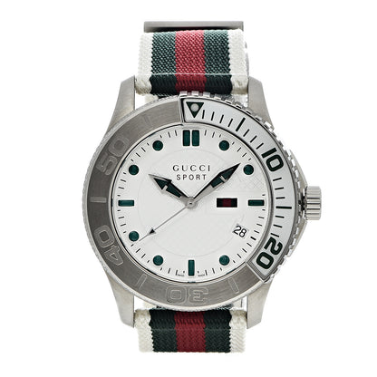 Gucci Stainless Steel Nylon 44mm Sport Quartz Watch White 1 of 11