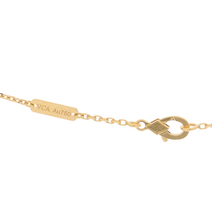 Van Cleef & Arpels 18K Yellow Gold Diamond Vintage Alhambra Pendant Necklace 4 of 7