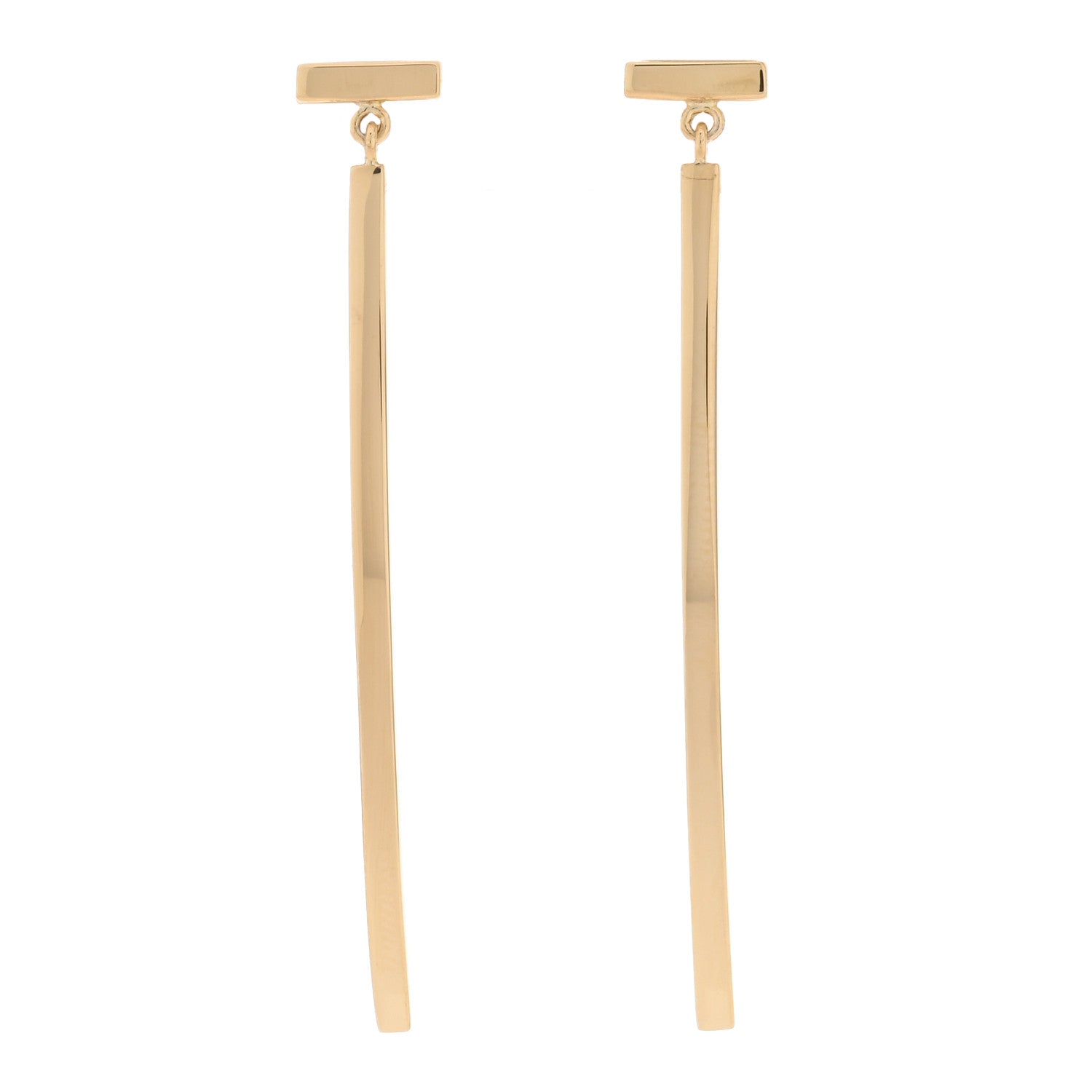 Tiffany 18K Yellow Gold T Bar Earrings 1 of 4