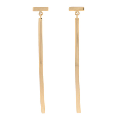 Tiffany 18K Yellow Gold T Bar Earrings 1 of 4