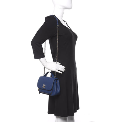 Chanel Caviar Quilted Small Business Affinity Flap Dark Blue 2 of 10