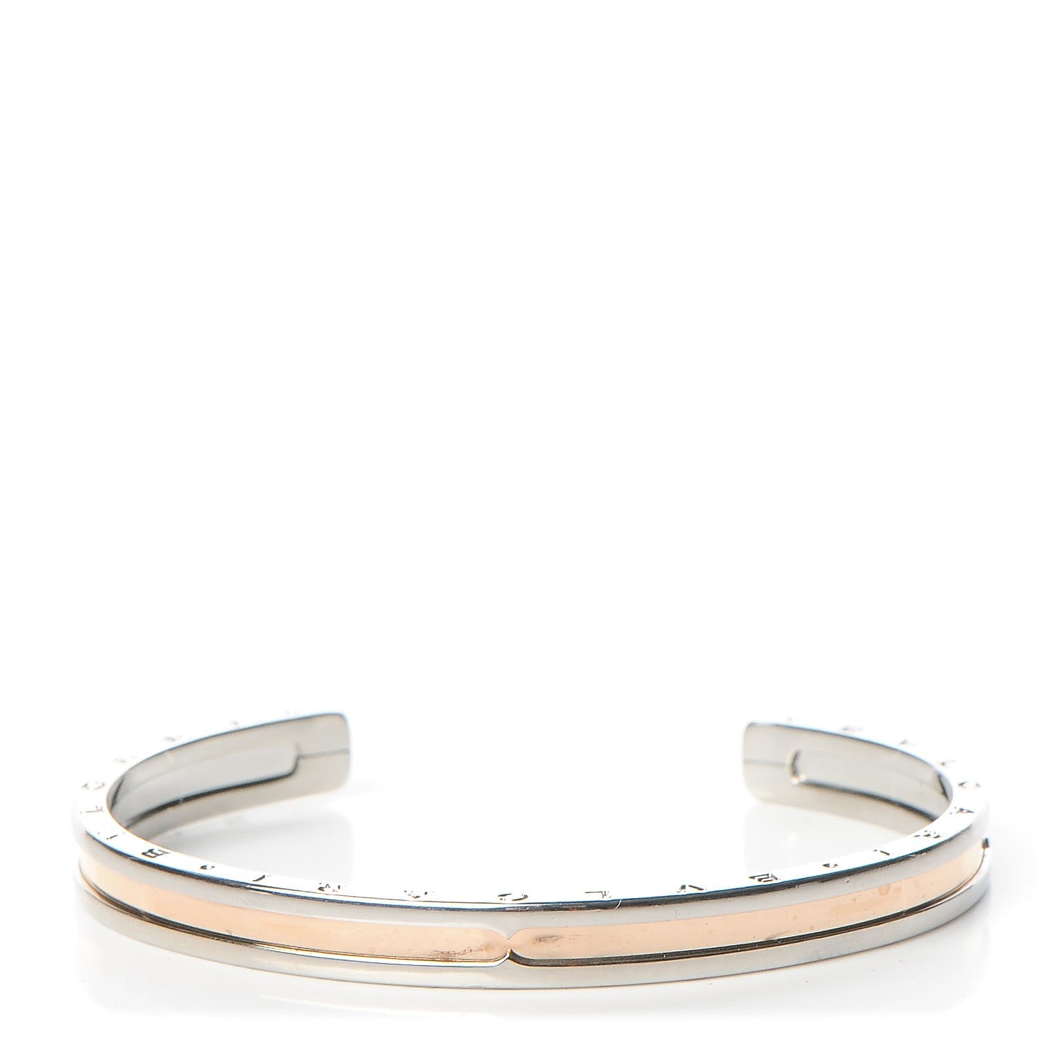 Bulgari 18K Rose Gold Stainless Steel B.Zero1 Cuff S/M 1 of 9