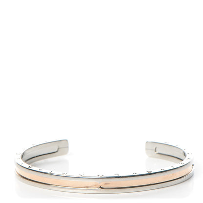 Bulgari 18K Rose Gold Stainless Steel B.Zero1 Cuff S/M 1 of 9