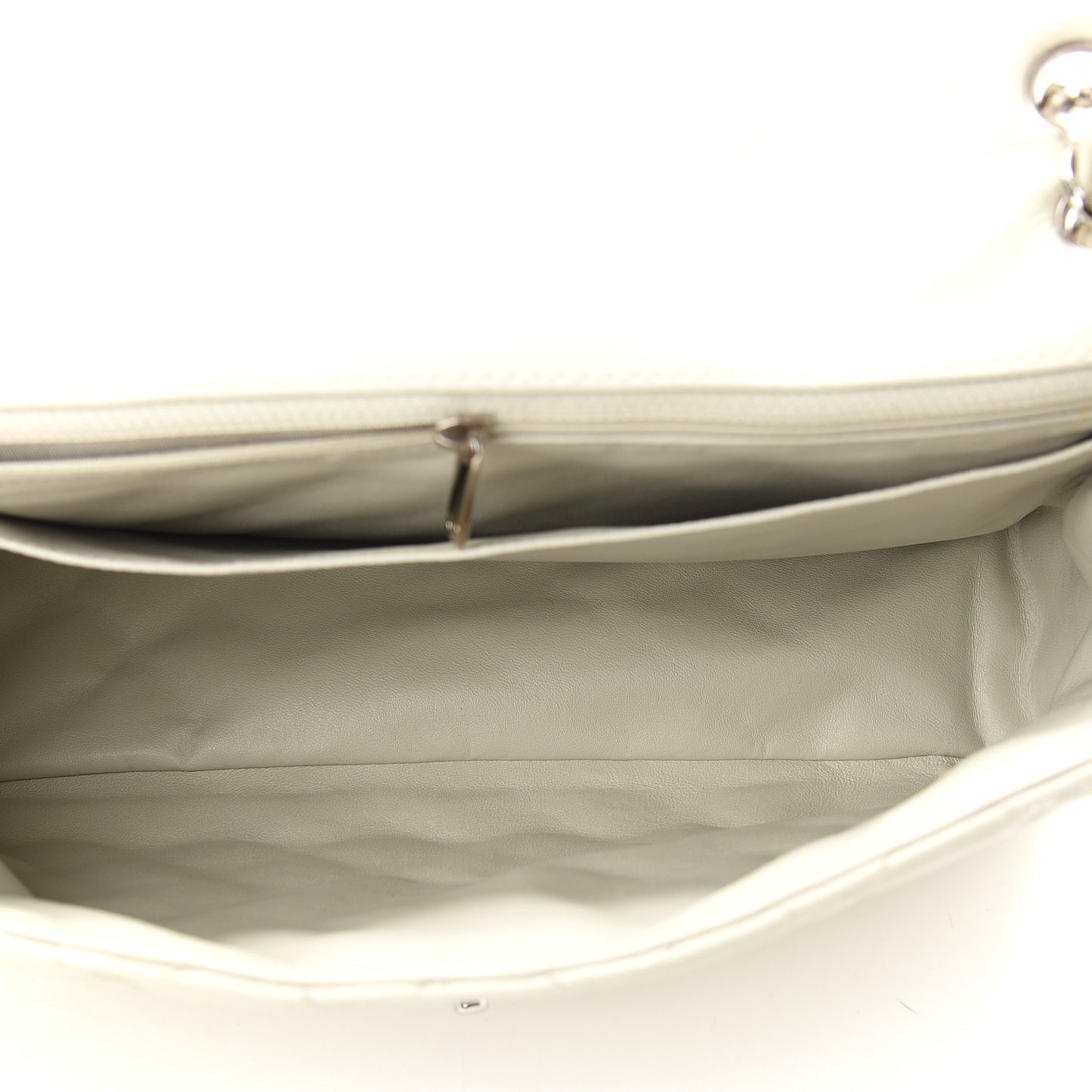 Caviar Quilted Maxi Single Flap White