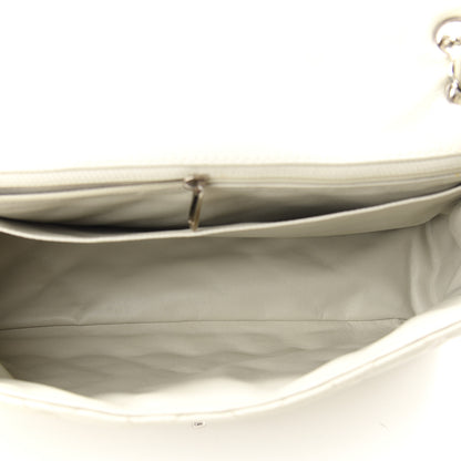 Chanel Caviar Quilted Maxi Single Flap White 4 of 8