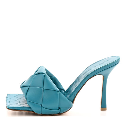 Bottega Veneta Nappa Maxi Intrecciato Lido 90mm Mule Sandals 39 Vintage Blue 1 of 8
