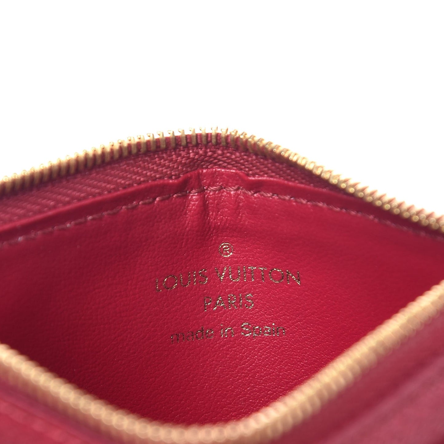 Monogram Zipped Card Holder Fuchsia