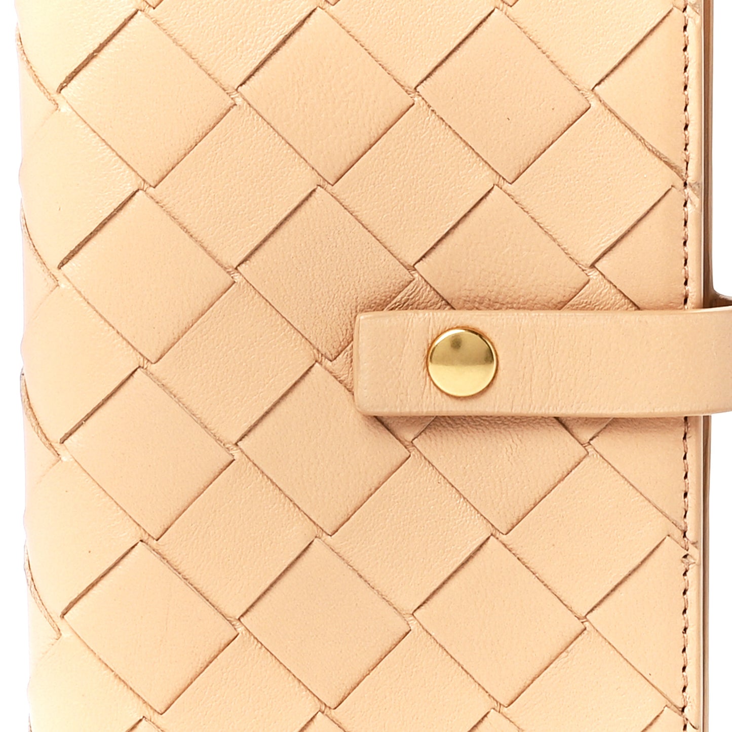 Nappa Intrecciato Crossbody Phone Holder Sand