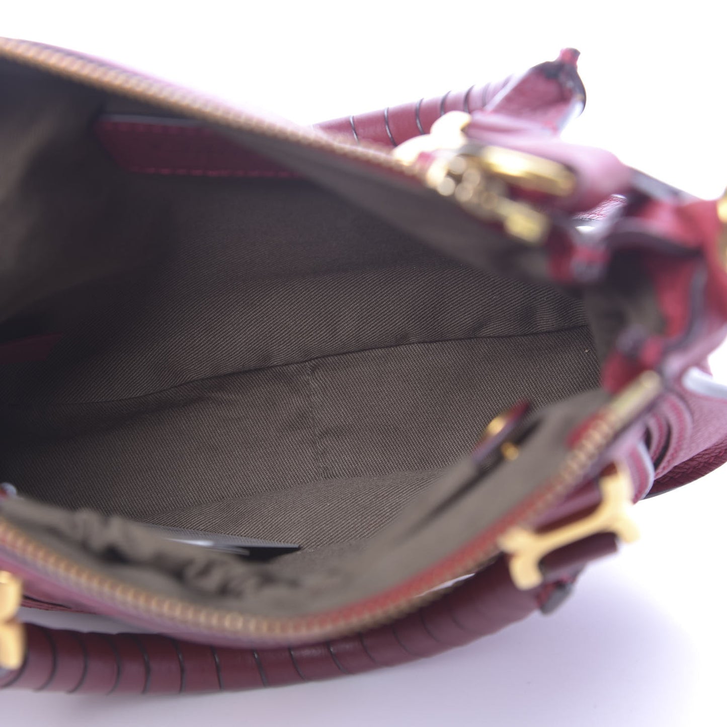 Calfskin Baby Marcie Satchel Peony Red
