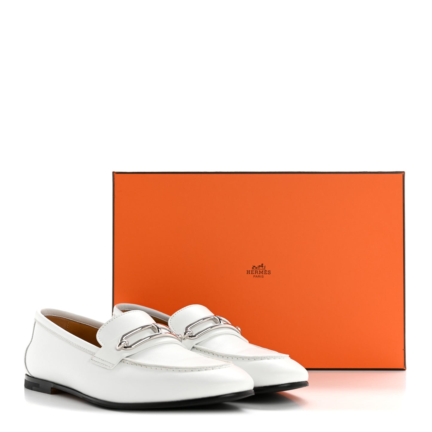 Calfskin Womens Colette Loafers 37.5 White