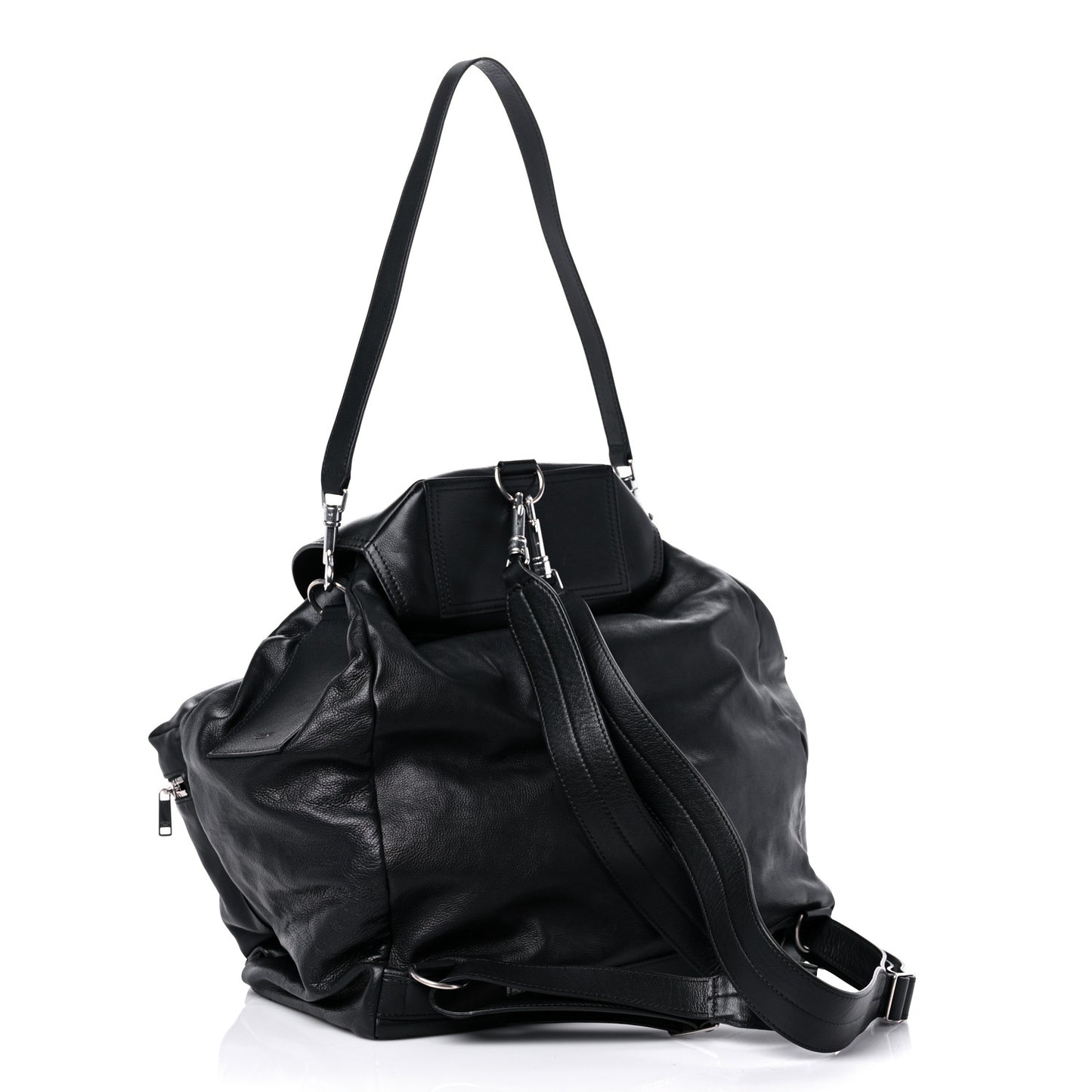 Calfskin Medium Biker Backpack Black
