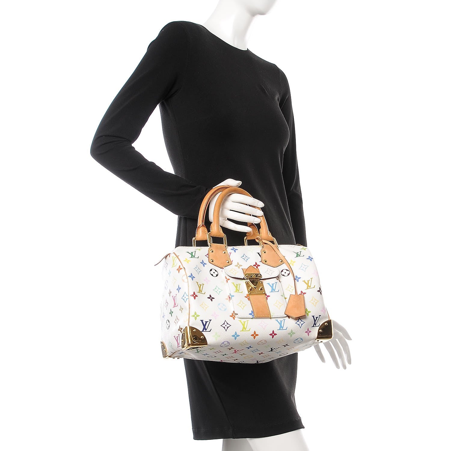 Louis Vuitton Monogram Multicolor Speedy 30 White 2 of 16