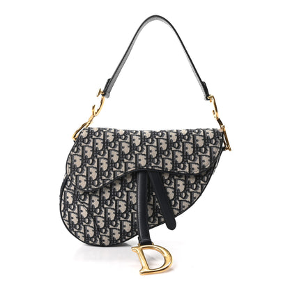Christian Dior Oblique Saddle Bag Blue 1 of 10