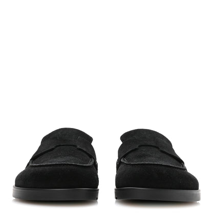 Hermes Suede Calfskin Go Mules 36.5 Black 3 of 9