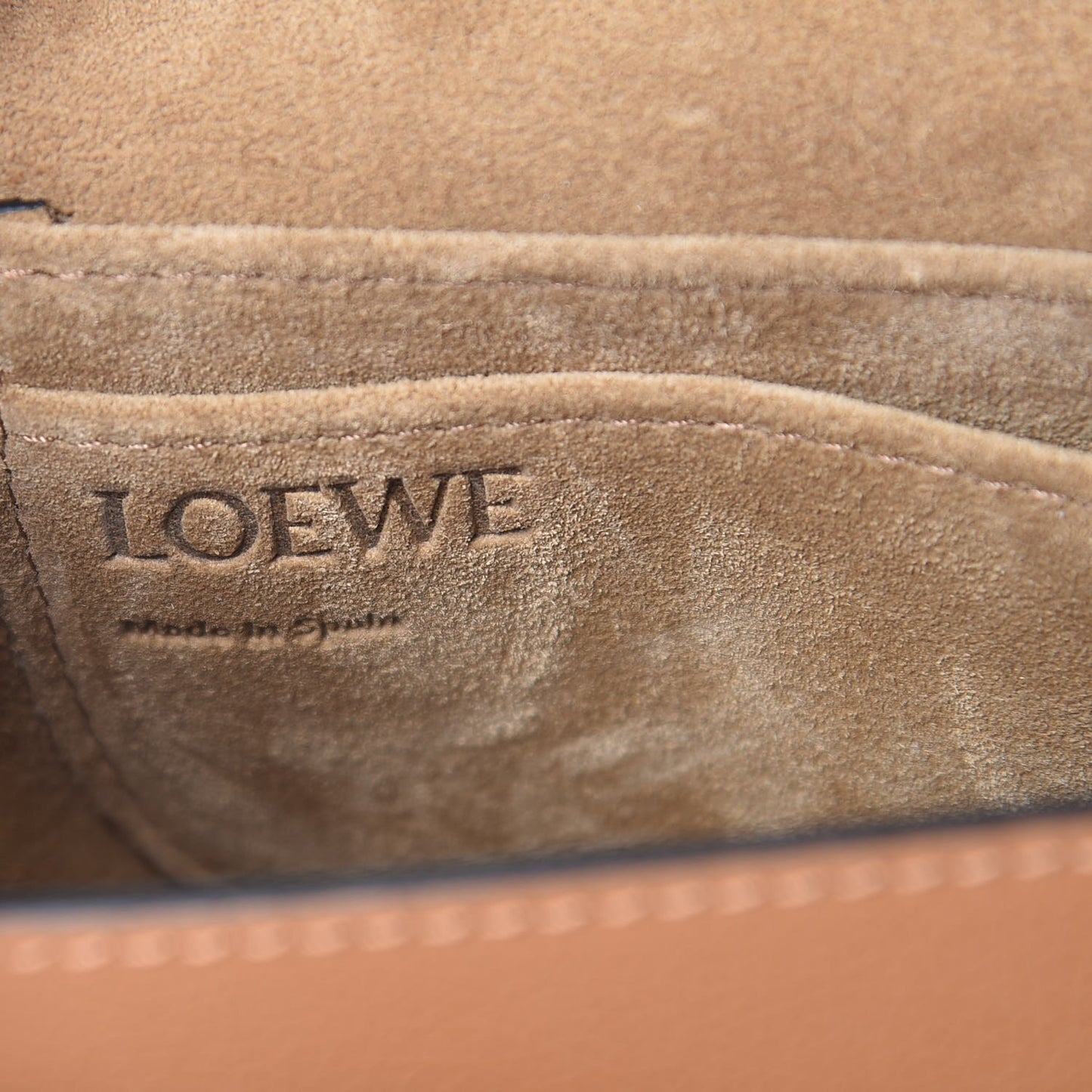 Grained Calfskin Mini Gate Crossbody Bag Caramel Pecan