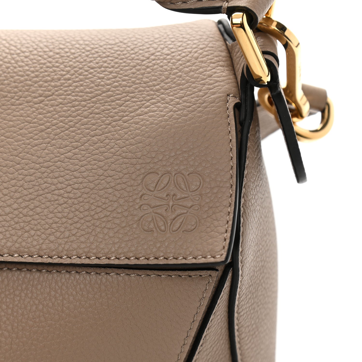 Loewe Grained Calfskin Small Puzzle Bag Sand 9 of 12