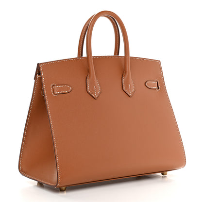 Hermes Madame Calfskin Birkin Sellier 25 Gold 3 of 11