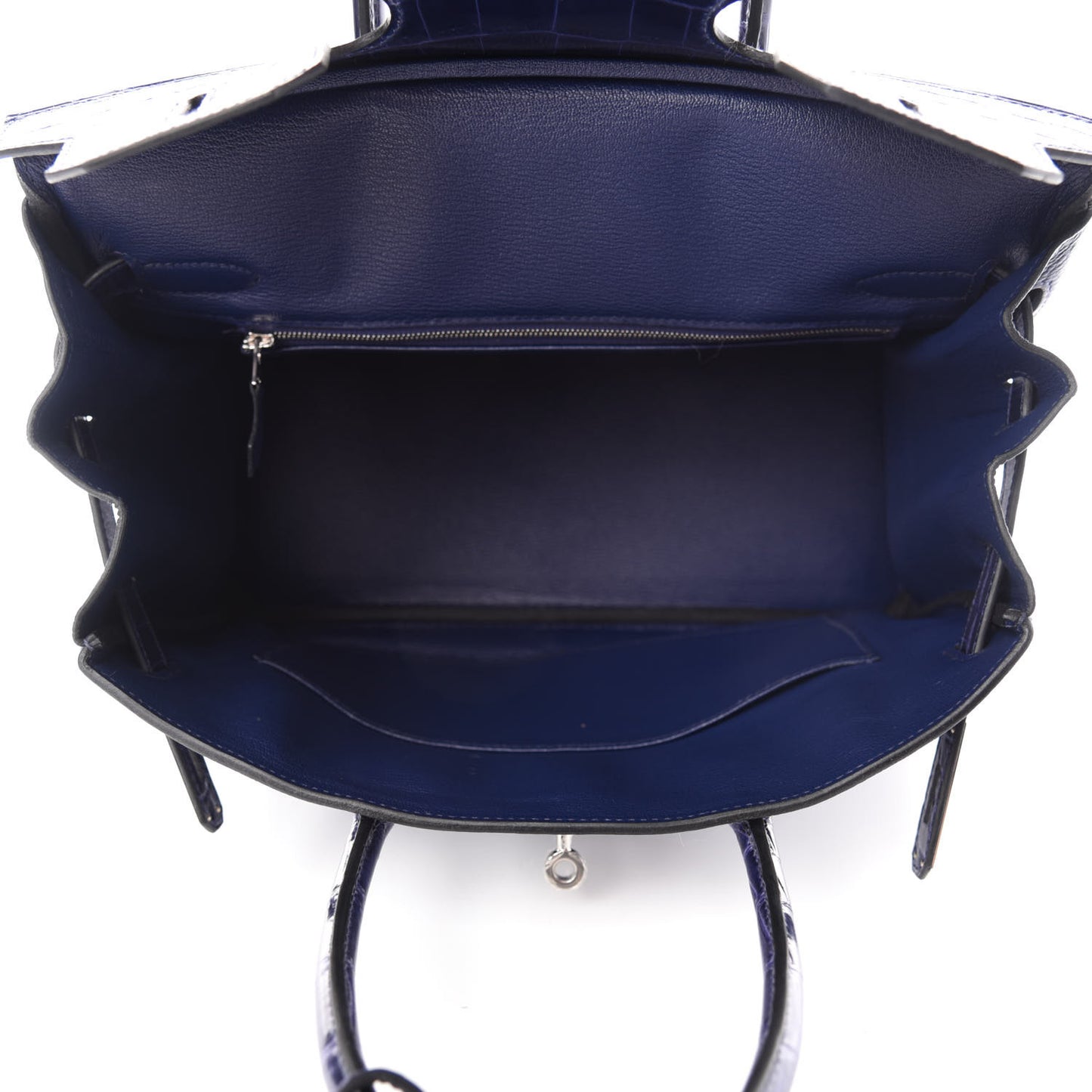 Togo Shiny Niloticus Crocodile Birkin Touch 30 Bleu Encre