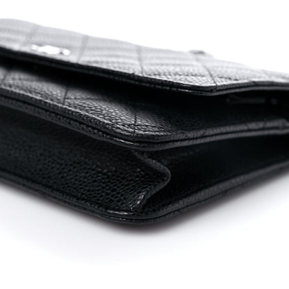 Chanel Caviar Quilted Wallet On Chain WOC Black 10 of 13