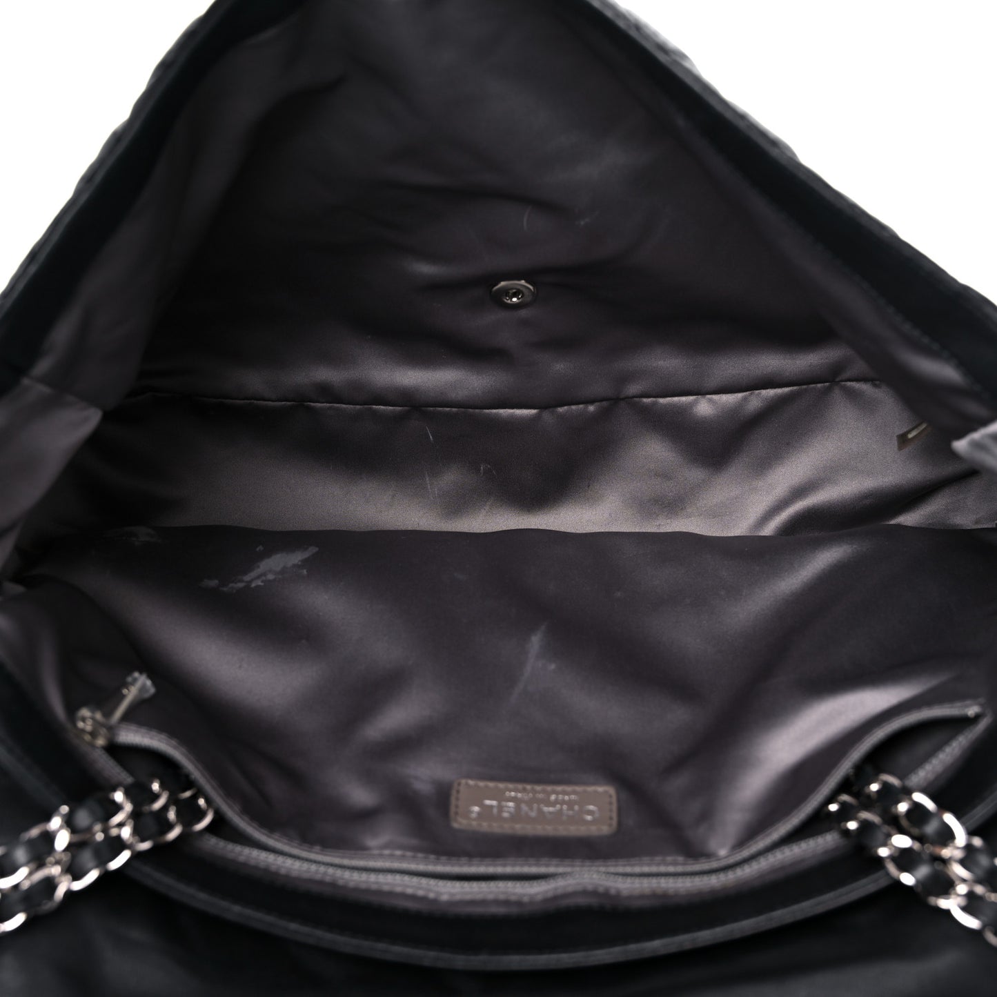Lambskin Jumbo Coco Rain Flap Black
