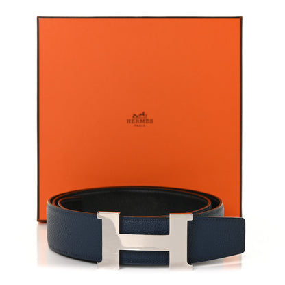 Hermes Box Togo 32mm H Belt 100 Black Bleu De Prusse 4 of 4