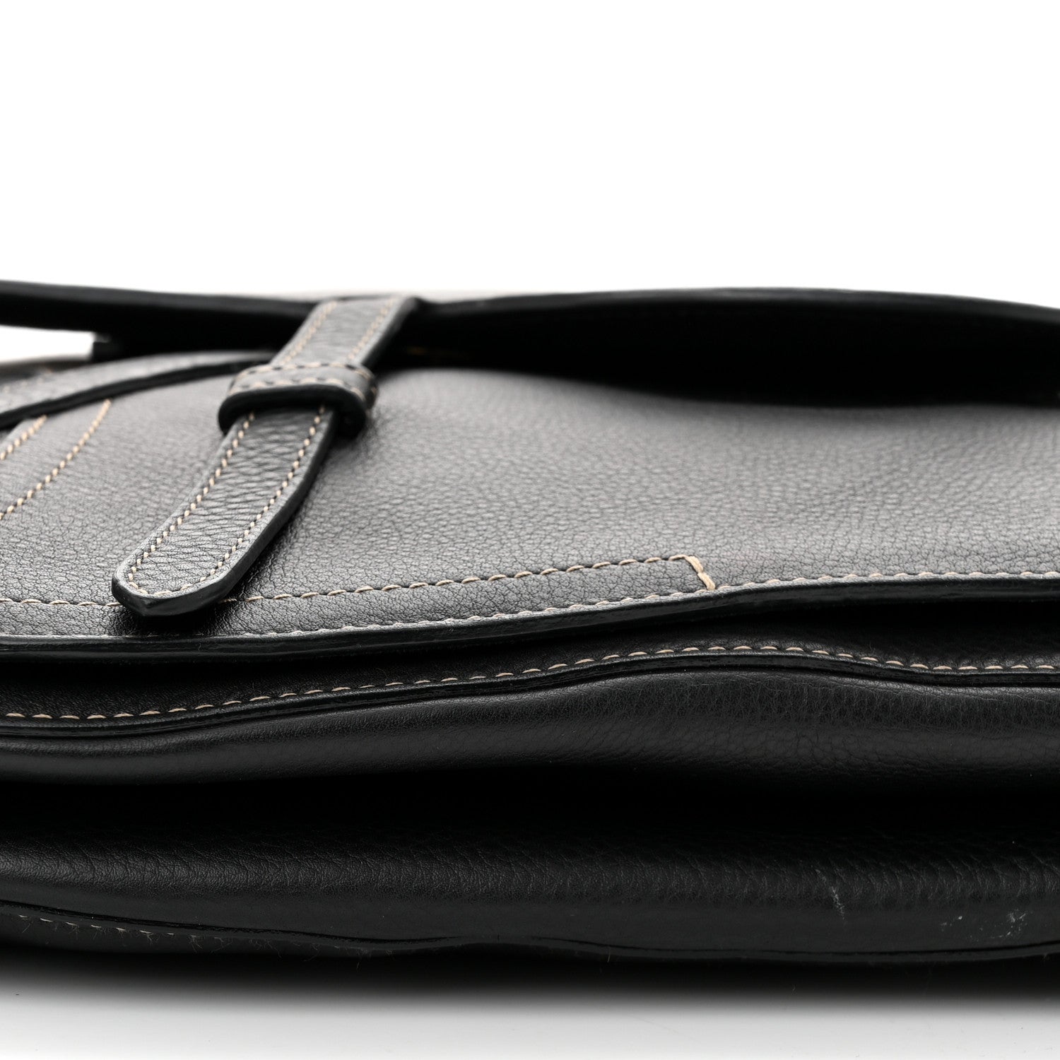 Christian Dior Calfskin Baudrier Saddle Bag Black 10 of 11